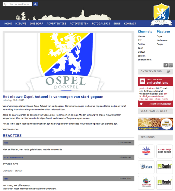 Ospel-Actueel website ospel