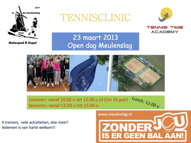 Open dag / Tennisclinic TC de Meulenslag Ospel