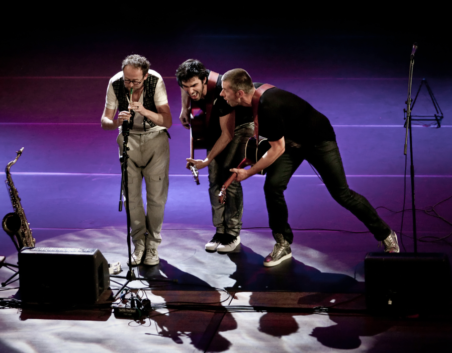 Trio Piepschuim in actie trio Piepschuim