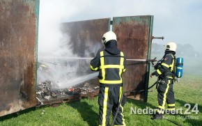 Containter brandje op Blues terrein 2571