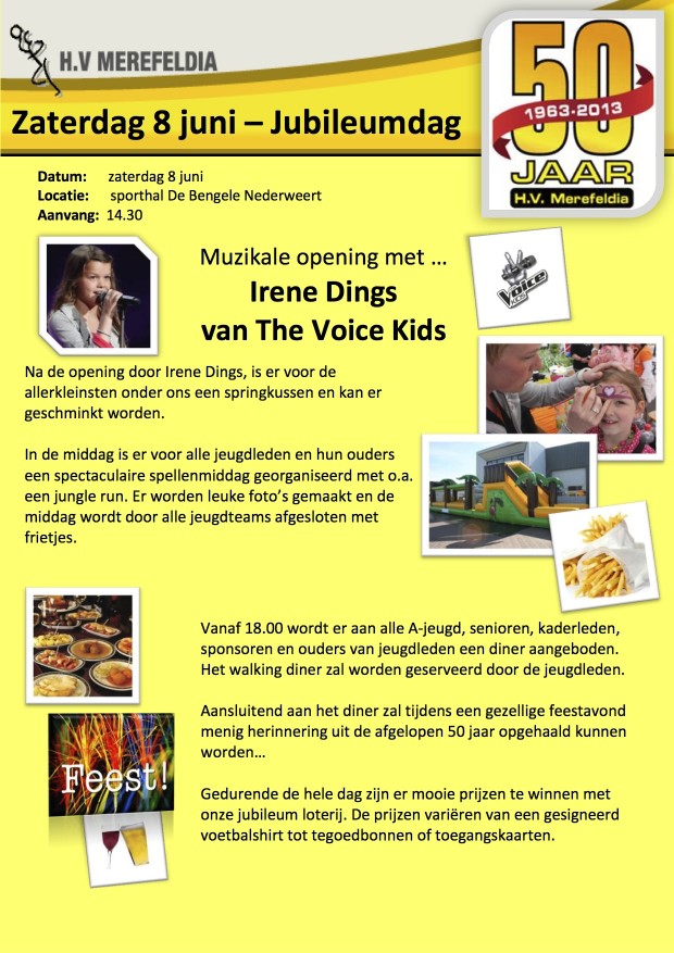 Flyer Jubileumdag 8 juni - HV Merefeldia (pers)