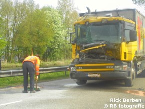 Ongeval twee vrachtwagens Noordervaart N275