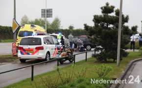 Ongeval bij aftrit McDonald's Nederweert tussen fietser en personenauto