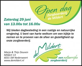 open dag bij zorgboerderij De Mildert