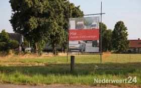 Actiegroep tegen A2 variant voor de N266 Randweg Nederweert plaatst borden