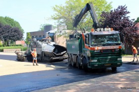 Asfalt aanbrengen parkeerplaats Loverstraat