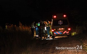 Fietser ten val langs kanaal Wessem-Nederweert