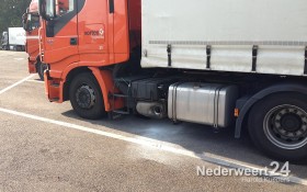 Vrachtwagenbrandje Parkeerplaats Meiberg A2 Nederweert