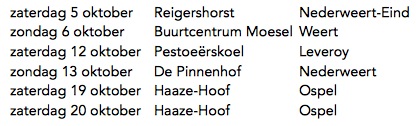 Data voorstelling Toneelvereniging Mengelmoes