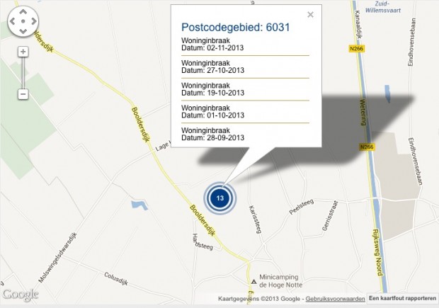misdaad kaart nederweert