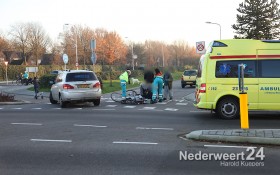 Ongeval fietser met auto op de Overweertstraat Thornstraat Weert