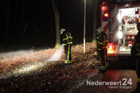 Bermbrandje door vuurwerk Diesterbaan Weert