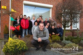 Buurt versierd straat van Prins Rob I St Rochusstraat Nederweert