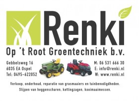 Logo Renki met grasmaaiers