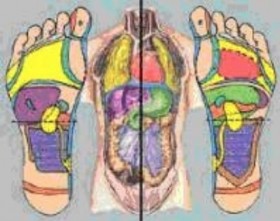 verband tussen voeten en het lichaam