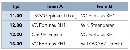 speelschema heren recreanten VC Fortutas