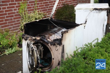 Wasdroger brand Stramproy droger buiten