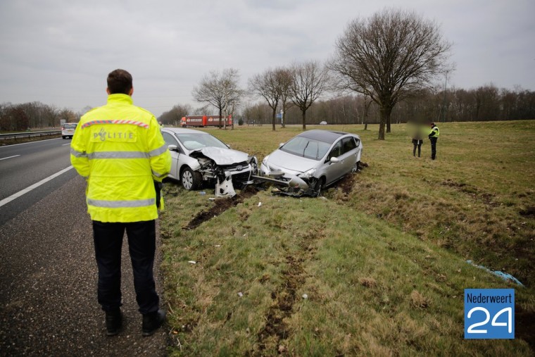 Ongeval A2 bij afslag Budel