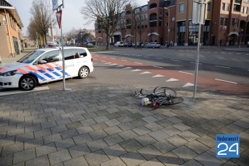 Fietser geschept Singel