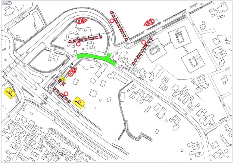 Afsluiting kruising Hushoverweg - Rietstraat - Floralaan