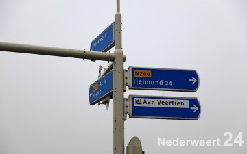 brug nederweert, stoplichten, verkeersbord