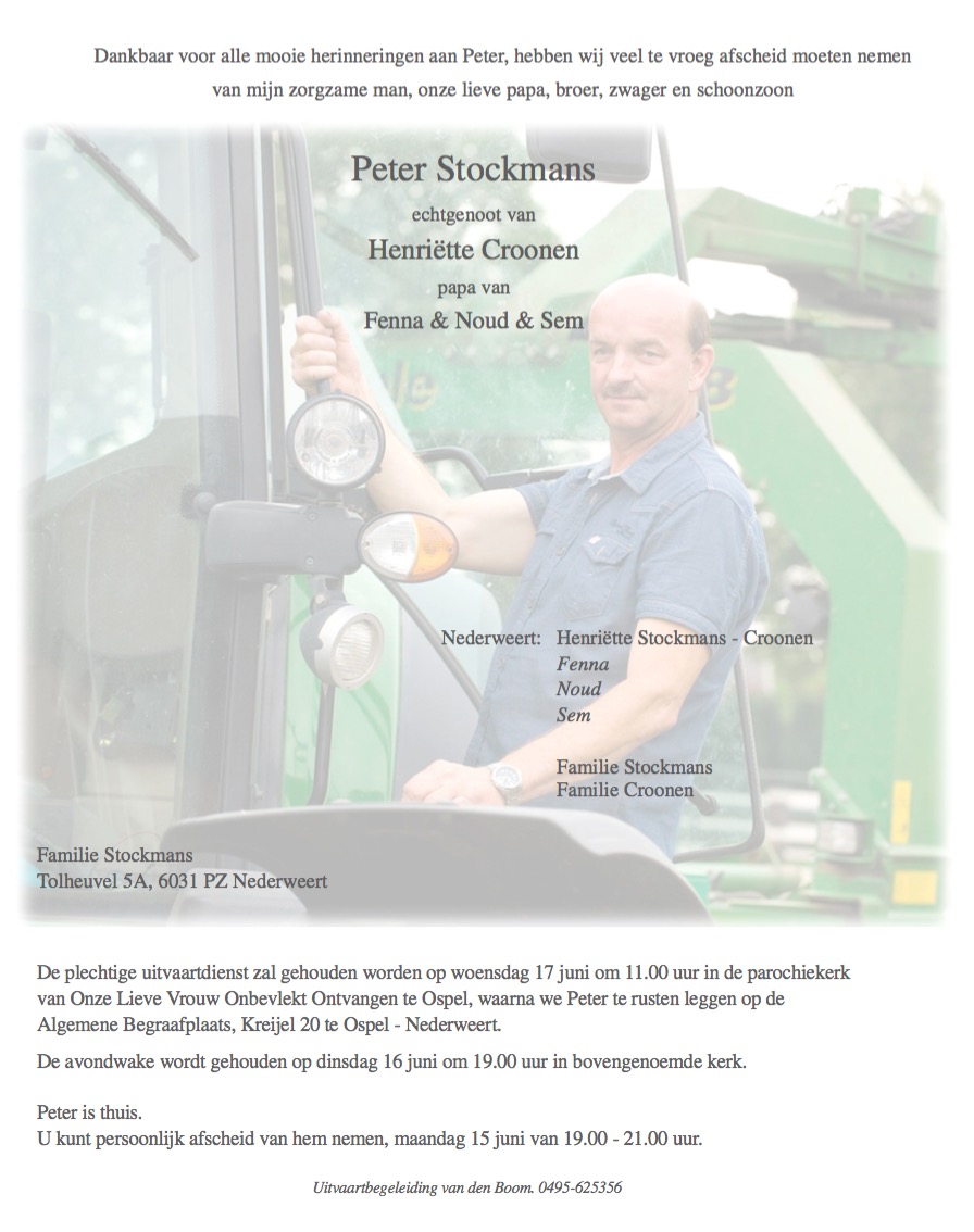 Peter Stockmans 1963 2015 2