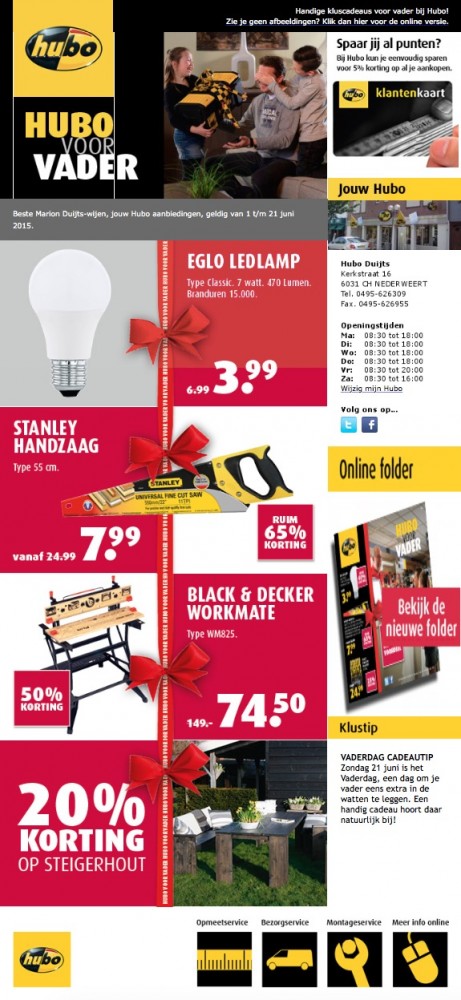duijts hubo aanbiedingen