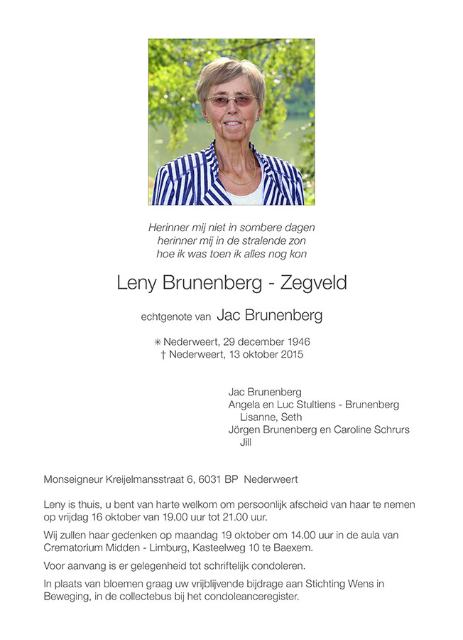 Leny Brunenberg - Zegveld