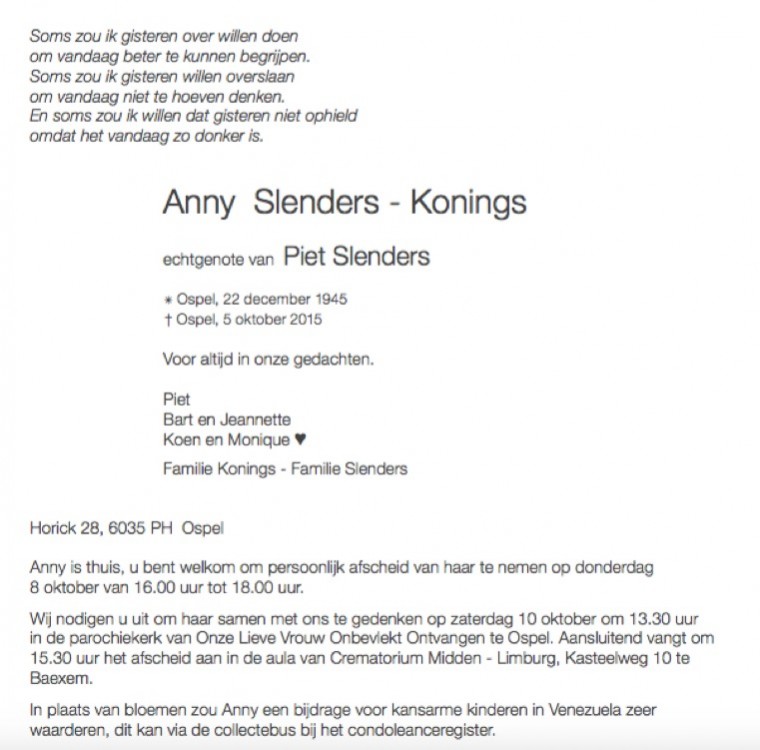 Anny Slenders - Konings