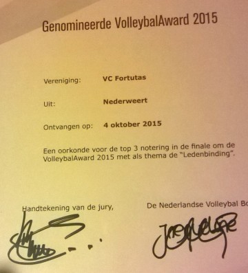 volleybalaward Nevobo 2015