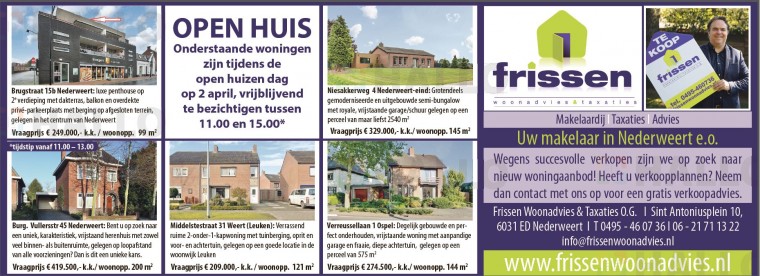 Frissen open huis route