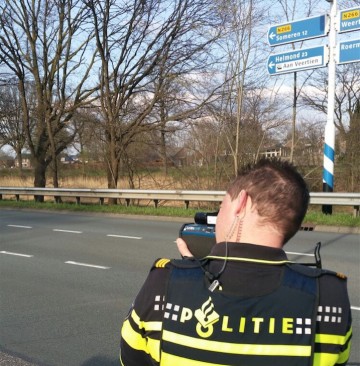 Politie snelheidscontrole laser