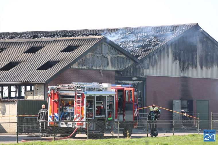 Brand veebedrijf Landbouwstraat Someren