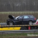 Ongeval Fennek legervoertuig met personenauto A2