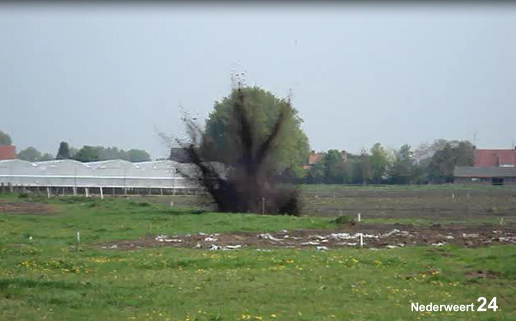 Ontploffing mortiergranaat in Hoebenakker