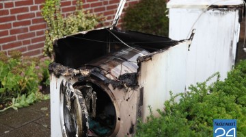 Wasdroger brand Stramproy droger buiten