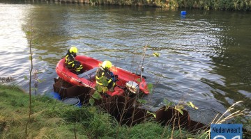 vaten xtc in Zuid-Willemsvaart boot brandweer