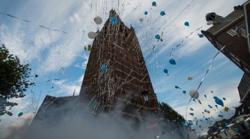 Ballonnen tijdens opening Kerkstraat 5 Nederweert24