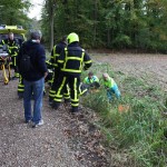 Man met scootmobiel te water