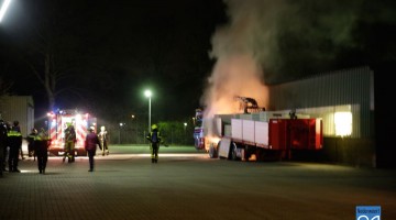 Vrachtwagenbrand in Weert