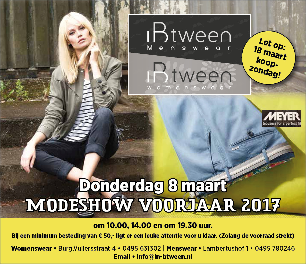 forum knelpunt rook Modeshow In-Btween WoMenswear - Nederweert24