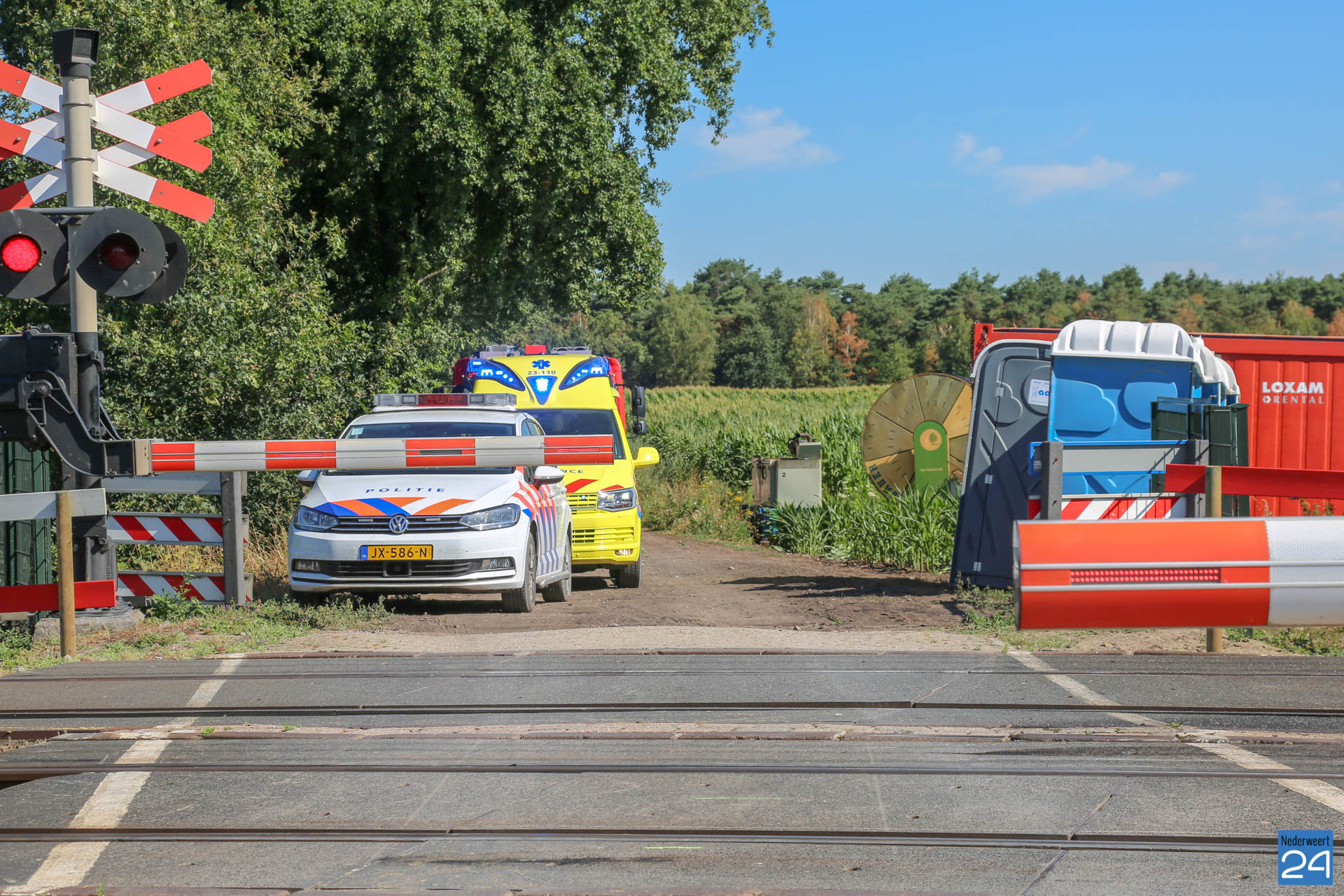 Ernstig ongeval tussen trein en bestelbusje Nederweert24 Ernstig ongeval tussen trein en bestelbusje Nederweert24