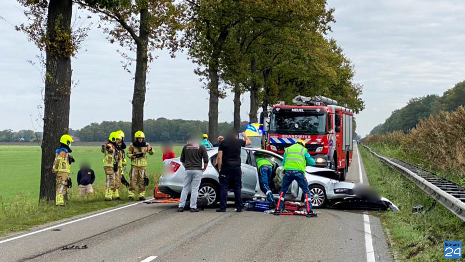 Ernstig ongeval op Venloseweg N275 tussen Ospel en Meijel.