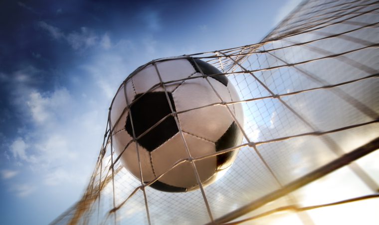 voetbal in een net