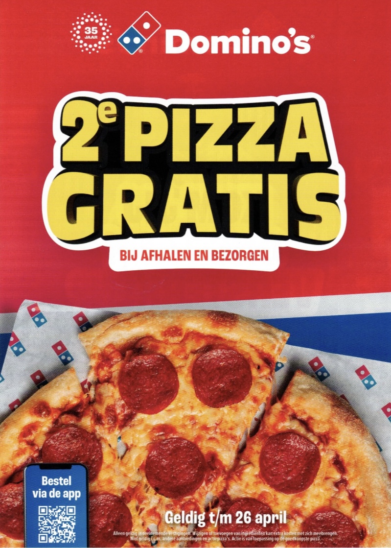 Domino's Pizza Nederweert 2e Pizza Gratis bij afhalen en