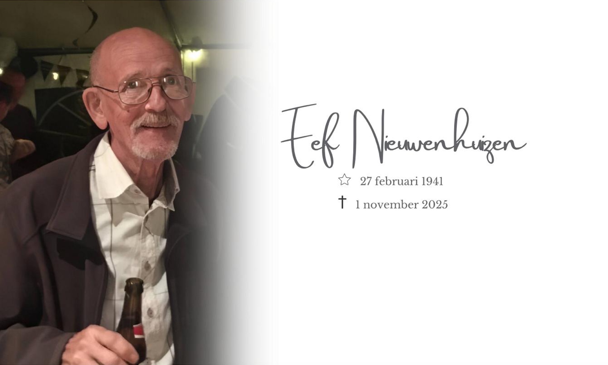 Overlijdensbericht | Eef Nieuwenhuizen †