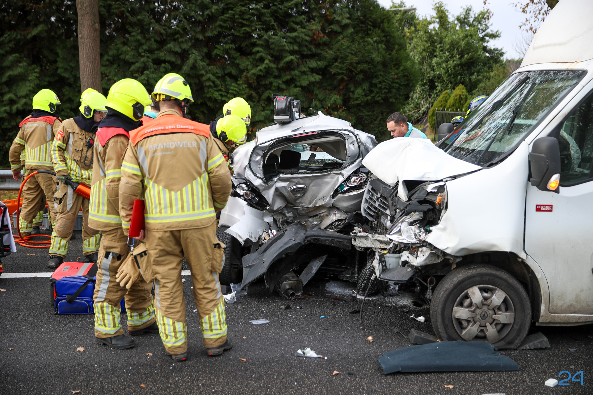 Ernstig ongeval op de A2 bij Hunsel
