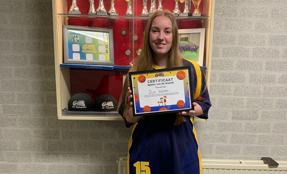 Ilja is ‘Speler van de maand november’ bij Jumping Giants