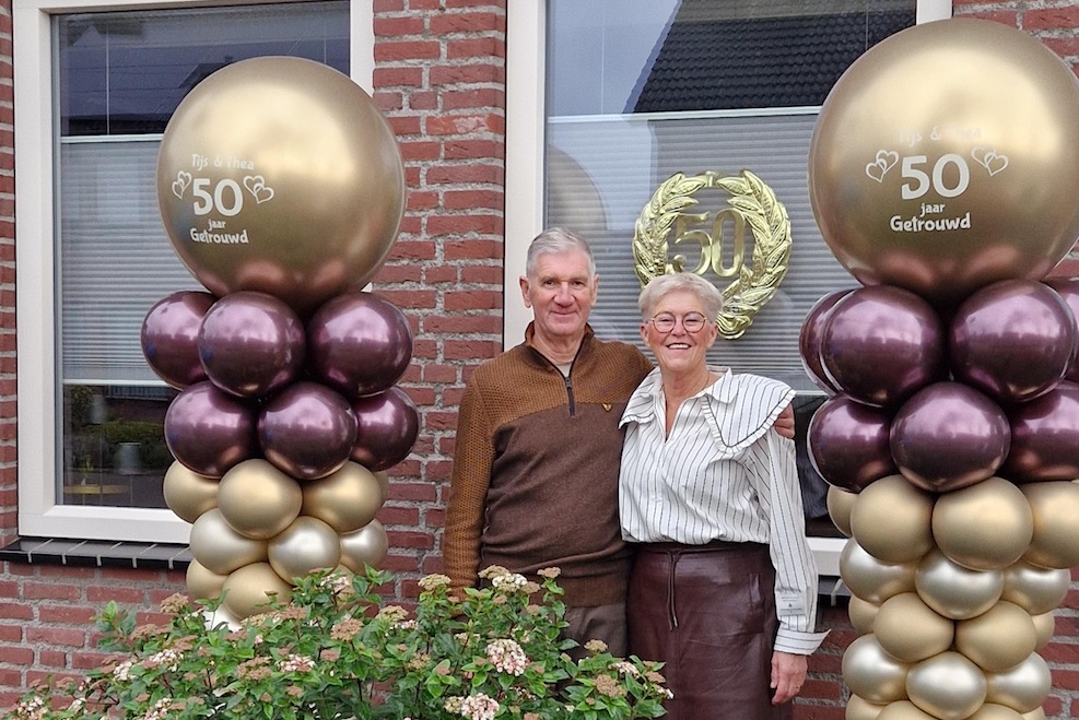 Tijs en Thea vijftig jaar getrouwd