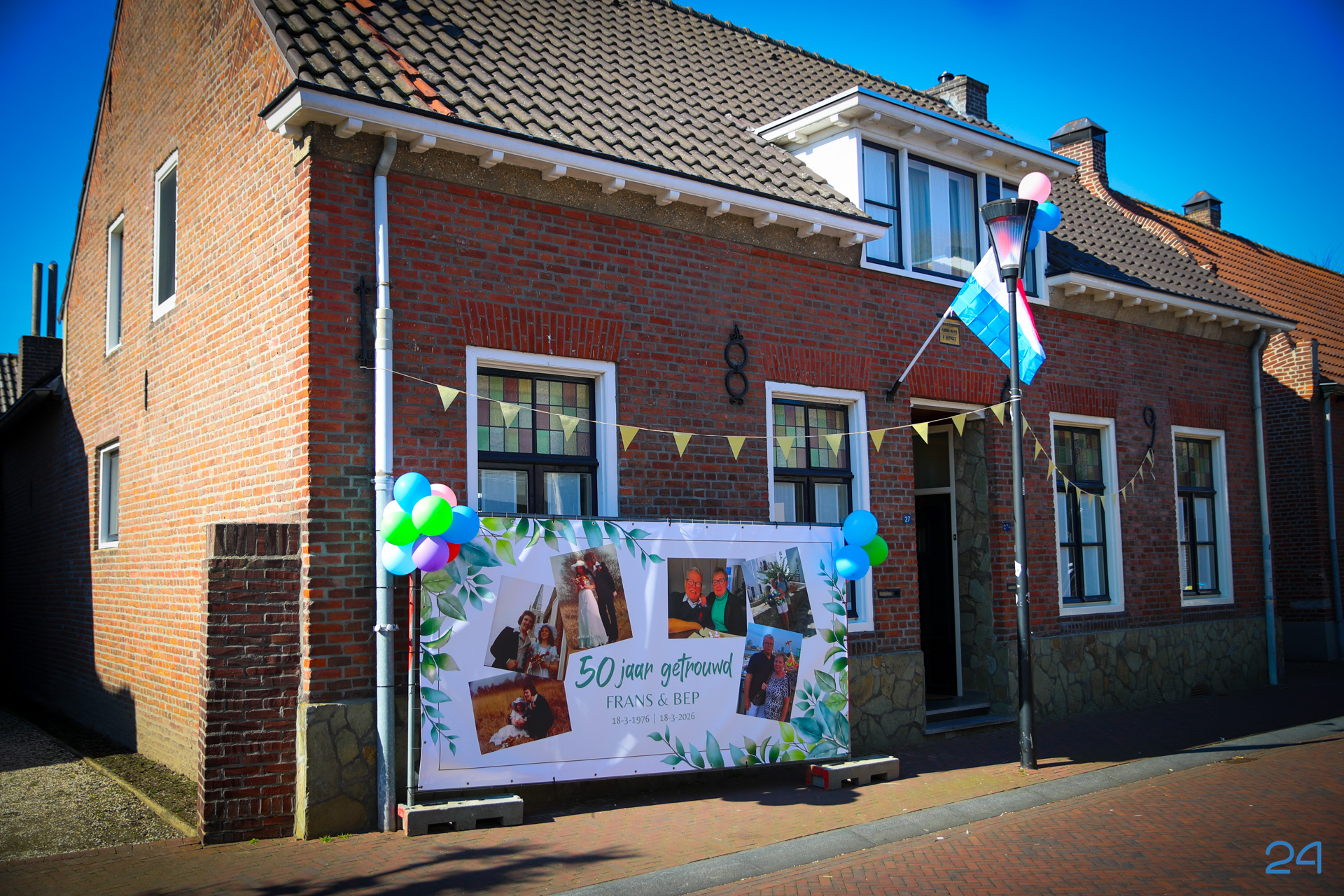 Hulde aan het gouden bruidspaar Frans en Bep Gommans